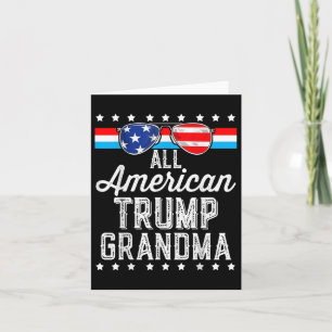 Carte Tous les américains Trump grand-mère drapeau améri