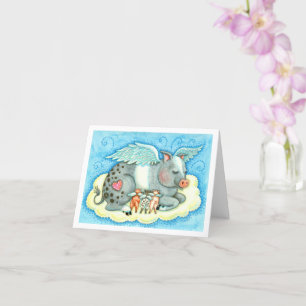 Carte TOUS LES BONS PIGLETS VONT AU CIEL, PIG ANGELS Bla