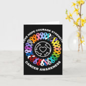 Carte Tous les cancers comptent pour la sensibilisation (Fleur jaune)