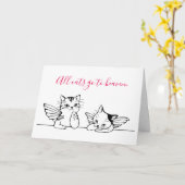 Carte Tous les chats vont au paradis (Perte d'animal de  (Fleur jaune)