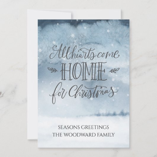 Carte Tous Les Coeurs Reviennent À La Maison Pour Noël A (Devant)