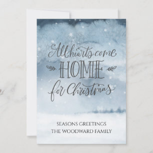 Carte Tous Les Coeurs Reviennent À La Maison Pour Noël A