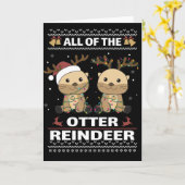 Carte Tous les Otter Reindeer Sweet noël Otter Ca (Fleur jaune)
