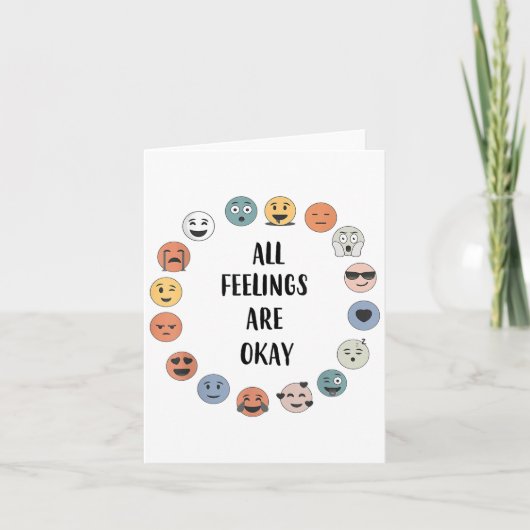 Carte Tous les sentiments sont ok Professeur d'école Psy (Devant)