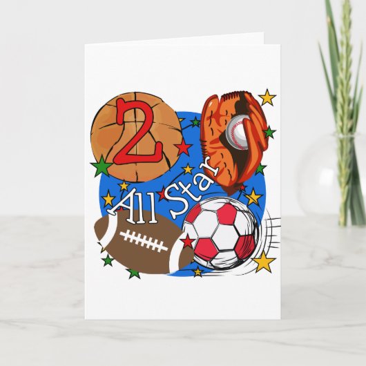 Carte Tous les T-shirts et cadeaux Star 2nd Birthday (Devant)