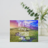 Carte Tous les Things Are Possible Bible Versets Scriptu (Debout devant)