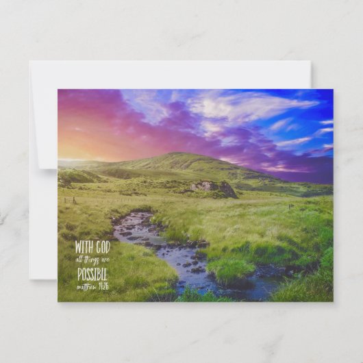 Carte Tous les Things Are Possible Bible Versets Scriptu (Dos)