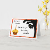 Carte Tous les traitements Joyeux Halloween Anniversaire (Fleur jaune)