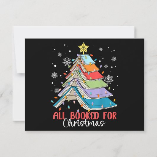 Carte Tous Réservés Pour Noël Livre Arbre de Noël Lumièr (Devant)