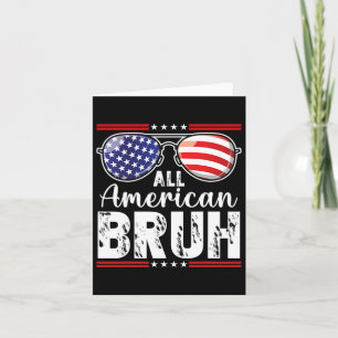 Carte Tout à fait américain Bruh 4 juillet garçons patri