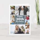 Carte Tout âge Collage photo plié voeux d'anniversaire (Devant)