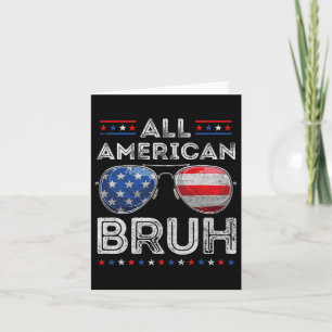 Carte Tout Américain Bruh 4 Juillet Garçons Patriotique
