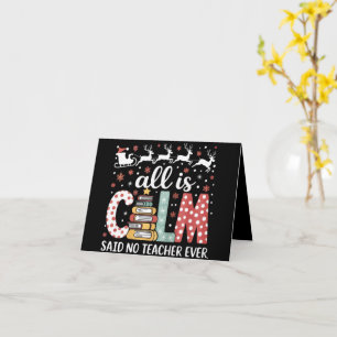 Carte Tout Calme Dit Pas Professeur Noël Crayon Arbre