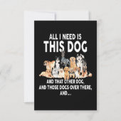 Carte Tout Ce Dont J'Ai Besoin, C'Est Ce Chien (Devant)