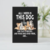 Carte Tout Ce Dont J'Ai Besoin, C'Est Ce Chien (Debout devant)
