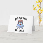 Carte Tout ce dont tu as besoin, c'est de déjeuner (Fleur jaune)