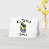 Carte Tout ce dont tu as besoin, c'est de déjeuner (Fleur jaune)