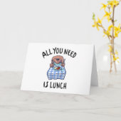 Carte Tout ce dont tu as besoin, c'est de déjeuner (Fleur jaune)