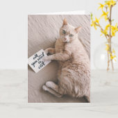 Carte Tout ce dont vous avez besoin, c'est de chats qui  (Fleur jaune)