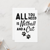 Carte Tout ce dont vous avez besoin, c'est d'un netball  (Devant/Arrière en situation)