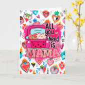 Carte Tout ce dont vous avez besoin, c'est la fête des m (Fleur jaune)