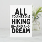 Carte Tout ce dont vous avez besoin est de randonnée et  (Debout devant)