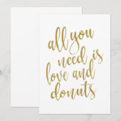 Carte Tout ce dont vous avez besoin est l'amour et les b (Devant / Derrière)