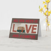 CARTE TOUT CE DONT VOUS AVEZ BESOIN EST L'AMOUR/UN CAMPE (Fleur jaune)