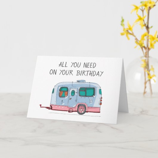 CARTE TOUT CE DONT VOUS AVEZ BESOIN EST L'AMOUR/UN CAMPE (Fleur jaune)