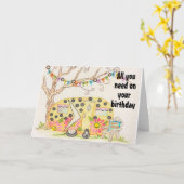 CARTE TOUT CE DONT VOUS AVEZ BESOIN EST L'AMOUR/UN CAMPE (Fleur jaune)