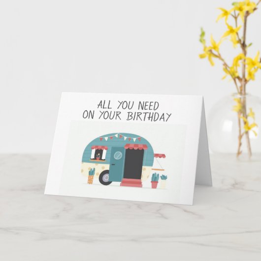 CARTE TOUT CE DONT VOUS AVEZ BESOIN EST L'AMOUR/UN CAMPE (Fleur jaune)