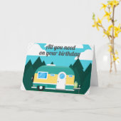 CARTE TOUT CE DONT VOUS AVEZ BESOIN EST L'AMOUR/UN CAMPE (Fleur jaune)