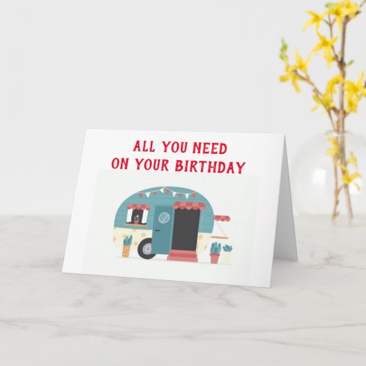 CARTE TOUT CE DONT VOUS AVEZ BESOIN EST L'AMOUR/UN CAMPE (Fleur jaune)