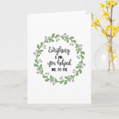 Carte Tout ce que je suis, tu m'as aidée à être (Fleur jaune)