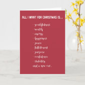 Carte Tout ce que je veux...Carte de Noël (Fleur jaune)