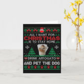 Carte Tout ce que je veux, c'est rester à la maison boir (Fleur jaune)