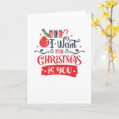 Carte Tout ce que je veux pour Noël c'est toi (Fleur jaune)