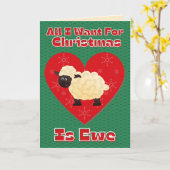 Carte Tout ce que je veux pour Noël c'est toi Mignon Drô (Fleur jaune)