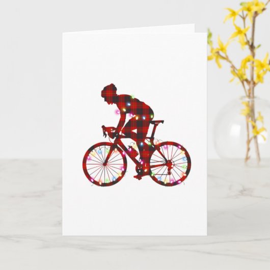 Carte tout ce que je veux pour noël c'est un nouveau vél (Fleur jaune)