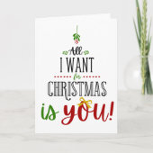 Carte Tout ce que je veux pour Noël c'est vous (Devant)