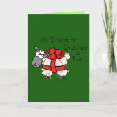 Carte Tout ce que je veux pour Noël est Ewe Funny Sheep  (Devant)