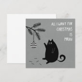 Carte Tout ce que je veux pour Noël est Mruu (Devant / Derrière)