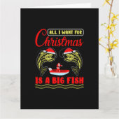 Carte Tout Ce Que Je Veux Pour Noël Est Un Gros Poisson (Fleur jaune)