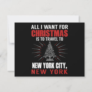 Carte Tout Ce Que Je Veux Pour Voyage De Noël À New York