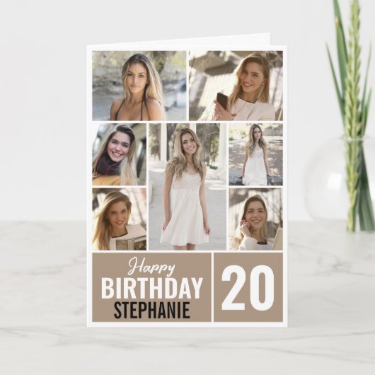 Carte Tout Collage Age 7 | Photo Anniversaire (Devant)