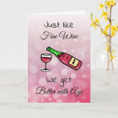 Carte Tout comme le vin fin, nous nous améliorons avec l (Fleur jaune)