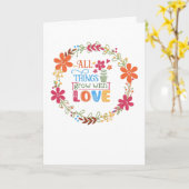 Carte Tout croît avec l'amour (Fleur jaune)