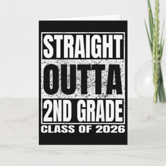 Carte Tout droit sorti de la 2e année Funny Graduation 2