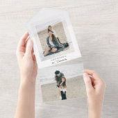 Carte tout-en-un photo de vacances moderne propre  (Déchirure)