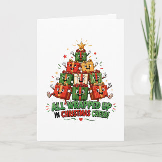Carte Tout Enveloppé Dans La Joie De Noël Arbre De Noël